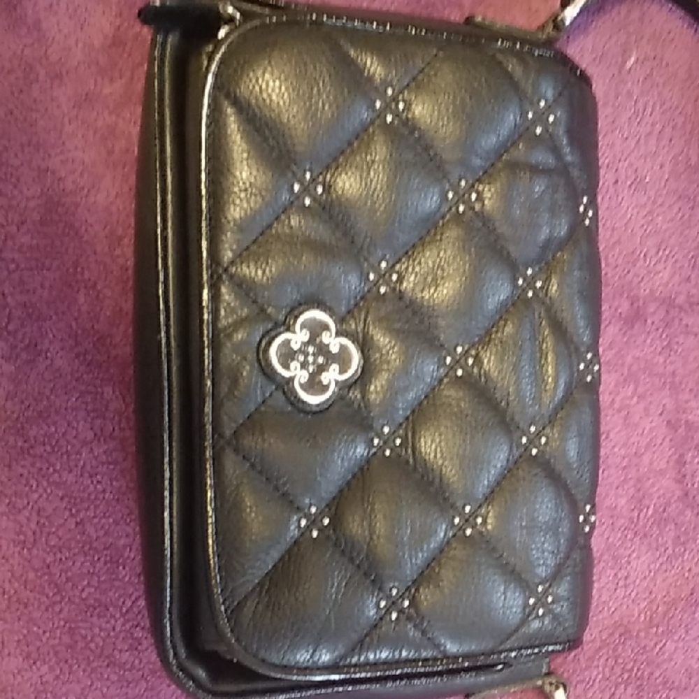 Brighton Black Quilted Crossbody Bag